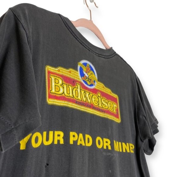 Vintage 90s Budweiser frogs Your Pad or Mine beer tee Changes single stitch M - Picture 11 of 14